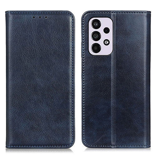 Leather Case Stands Flip Cover Holder N01P for Samsung Galaxy A33 5G Blue