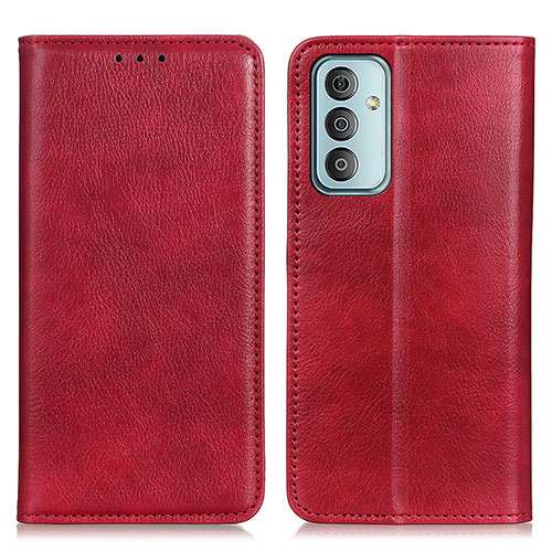 Leather Case Stands Flip Cover Holder N01P for Samsung Galaxy F23 5G Red