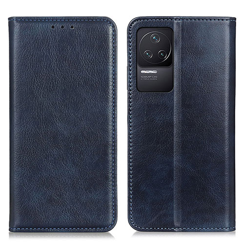 Leather Case Stands Flip Cover Holder N01P for Xiaomi Redmi K50 Pro 5G Blue