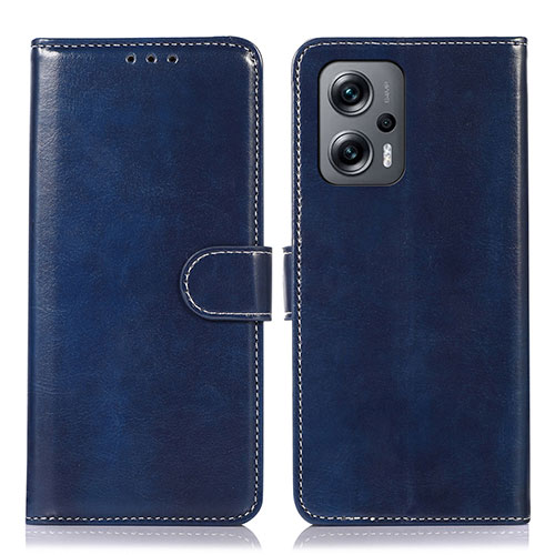 Leather Case Stands Flip Cover Holder N01P for Xiaomi Redmi Note 12 Turbo 5G Blue