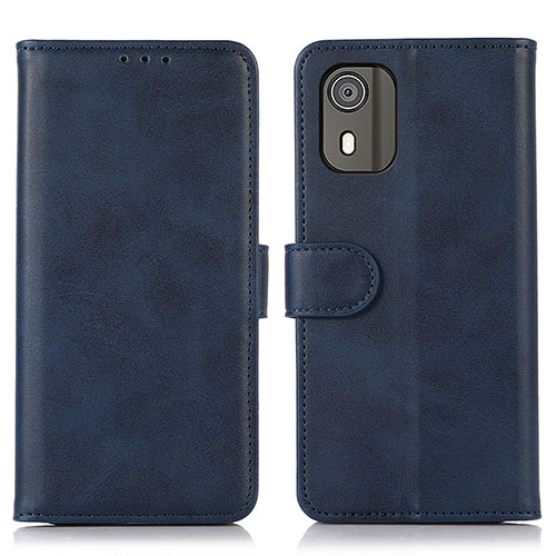 Leather Case Stands Flip Cover Holder N02P for Nokia C02 Blue