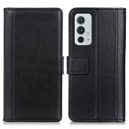 Leather Case Stands Flip Cover Holder N02P for OnePlus 9RT 5G Black