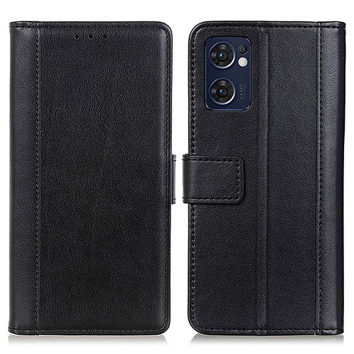 Leather Case Stands Flip Cover Holder N02P for OnePlus Nord CE 2 5G Black