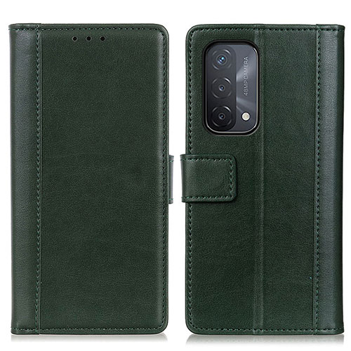 Leather Case Stands Flip Cover Holder N02P for OnePlus Nord N200 5G Green