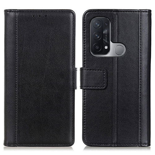 Leather Case Stands Flip Cover Holder N02P for Oppo Reno5 A Black