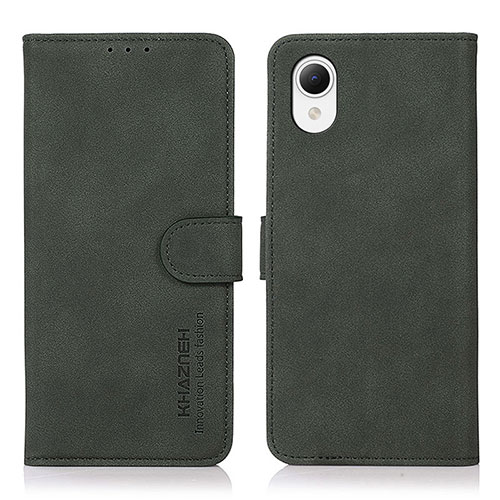 Leather Case Stands Flip Cover Holder N02P for Samsung Galaxy A23s Green