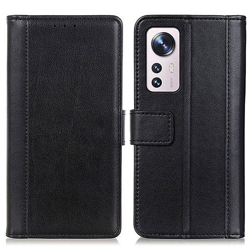 Leather Case Stands Flip Cover Holder N02P for Xiaomi Mi 12 Lite 5G Black