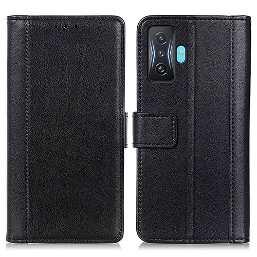 Leather Case Stands Flip Cover Holder N02P for Xiaomi Redmi K50 Gaming 5G Black