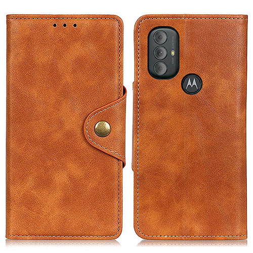 Leather Case Stands Flip Cover Holder N03P for Motorola Moto G Play (2023) Brown