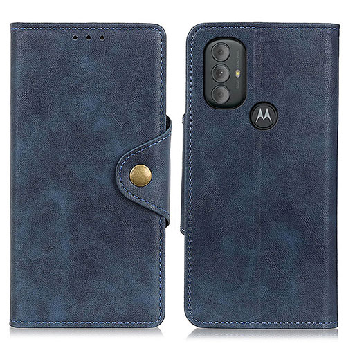 Leather Case Stands Flip Cover Holder N03P for Motorola Moto G Play Gen 2 Blue