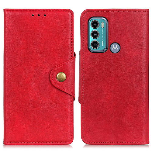 Leather Case Stands Flip Cover Holder N03P for Motorola Moto G40 Fusion Red