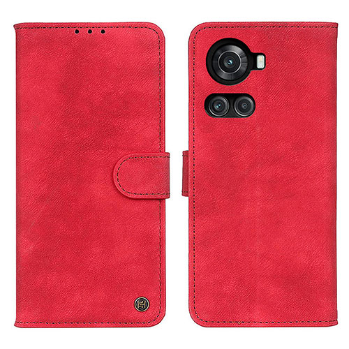 Leather Case Stands Flip Cover Holder N03P for OnePlus Ace 5G Red