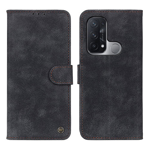Leather Case Stands Flip Cover Holder N03P for Oppo Reno5 A Black