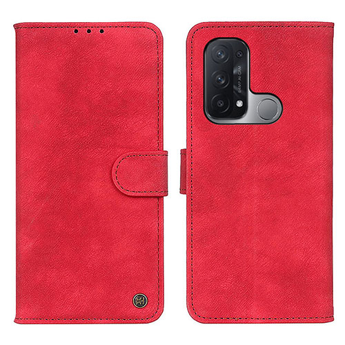 Leather Case Stands Flip Cover Holder N03P for Oppo Reno5 A Red