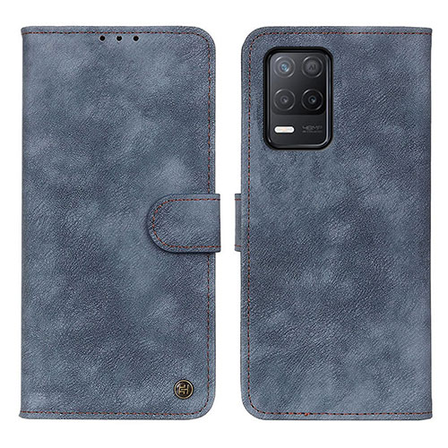 Leather Case Stands Flip Cover Holder N03P for Realme 8 5G Blue