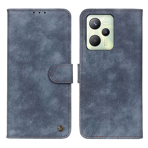 Leather Case Stands Flip Cover Holder N03P for Realme C35 Blue