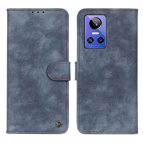 Leather Case Stands Flip Cover Holder N03P for Realme GT Neo3 5G Blue