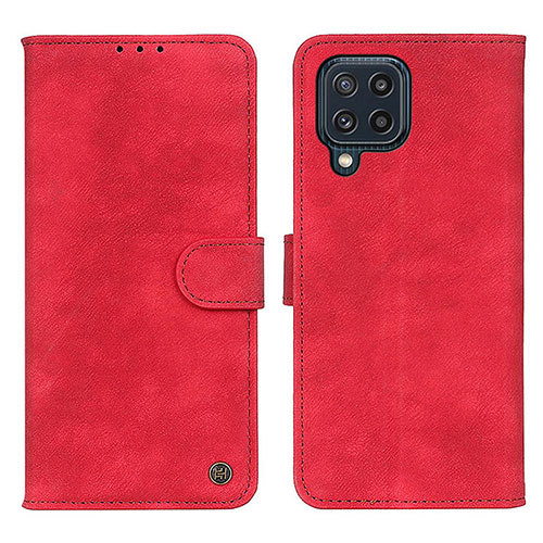 Leather Case Stands Flip Cover Holder N03P for Samsung Galaxy M32 4G Red