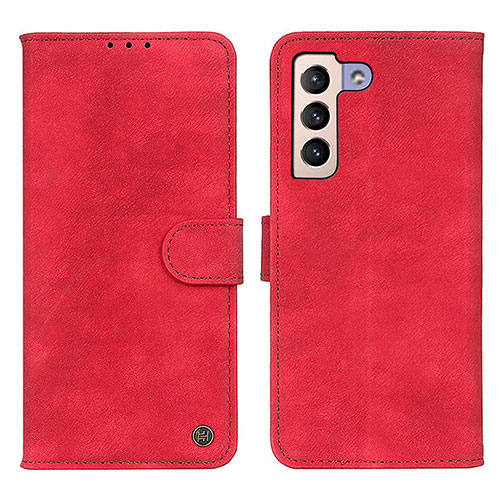 Leather Case Stands Flip Cover Holder N03P for Samsung Galaxy S21 FE 5G Red