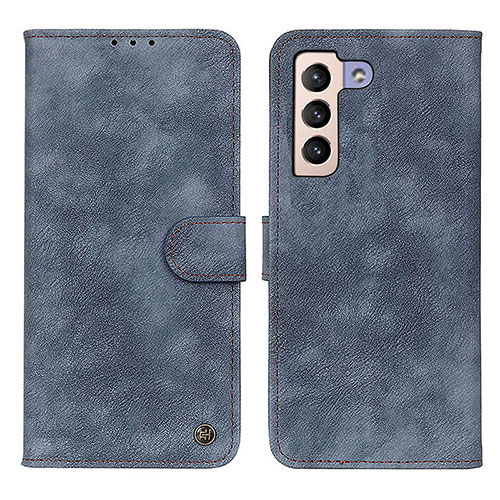 Leather Case Stands Flip Cover Holder N03P for Samsung Galaxy S21 Plus 5G Blue