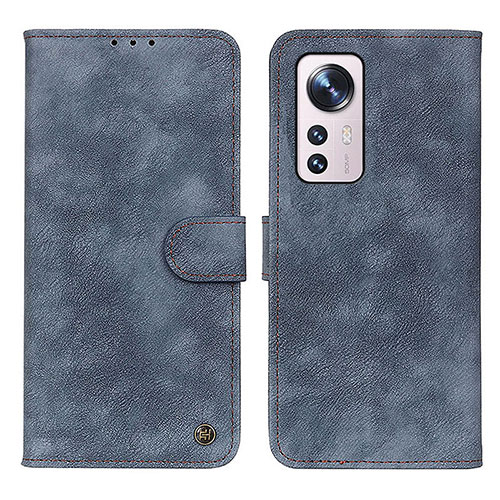 Leather Case Stands Flip Cover Holder N03P for Xiaomi Mi 12S 5G Blue