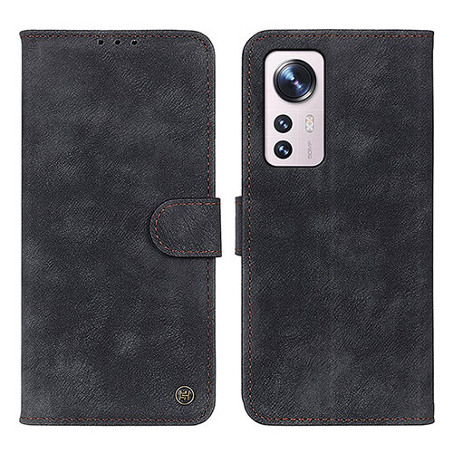 Leather Case Stands Flip Cover Holder N03P for Xiaomi Mi 12X 5G Black