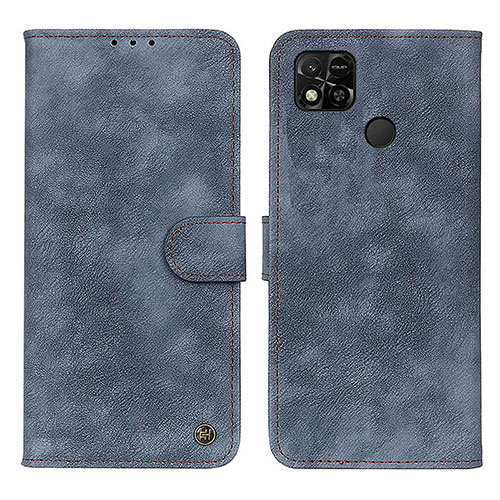 Leather Case Stands Flip Cover Holder N03P for Xiaomi POCO C3 Blue