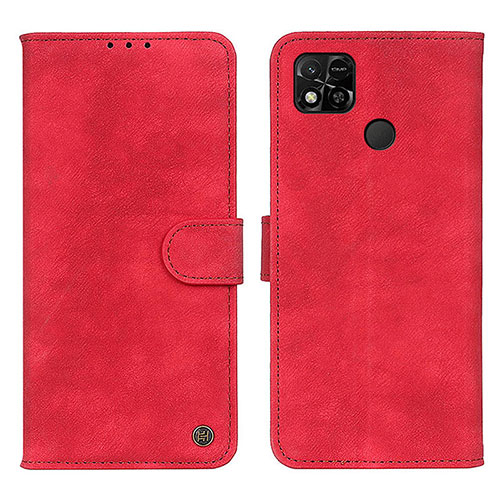 Leather Case Stands Flip Cover Holder N03P for Xiaomi POCO C3 Red
