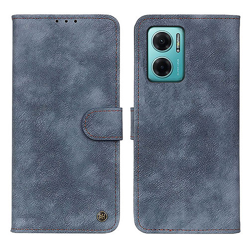 Leather Case Stands Flip Cover Holder N03P for Xiaomi Redmi 10 5G Blue