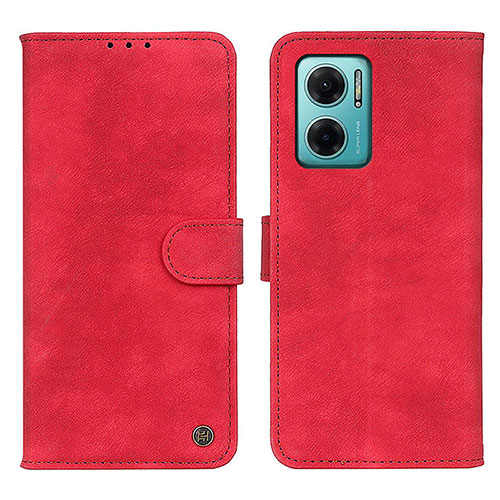 Leather Case Stands Flip Cover Holder N03P for Xiaomi Redmi Note 11E 5G Red