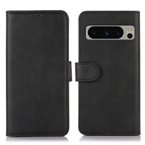 Leather Case Stands Flip Cover Holder N04P for Google Pixel 8 Pro 5G Black