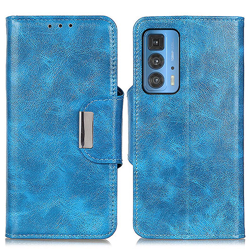 Leather Case Stands Flip Cover Holder N04P for Motorola Moto Edge 20 Pro 5G Sky Blue