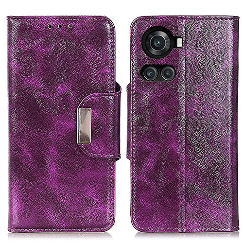 Leather Case Stands Flip Cover Holder N04P for OnePlus Ace 5G Purple