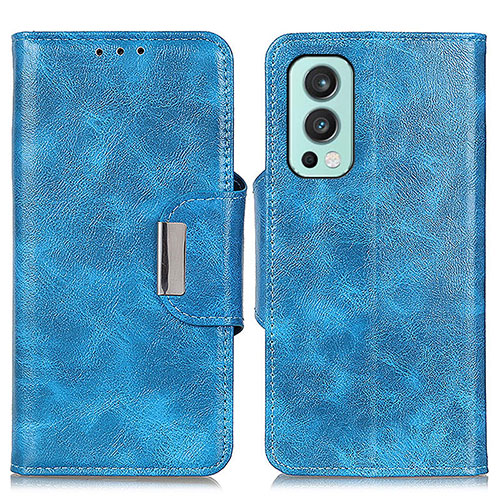 Leather Case Stands Flip Cover Holder N04P for OnePlus Nord 2 5G Sky Blue