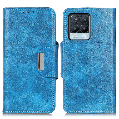 Leather Case Stands Flip Cover Holder N04P for Realme 8 Pro Sky Blue