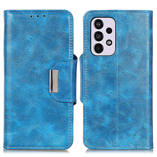 Leather Case Stands Flip Cover Holder N04P for Samsung Galaxy A33 5G Sky Blue