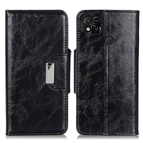 Leather Case Stands Flip Cover Holder N04P for Xiaomi Redmi 9 Activ Black