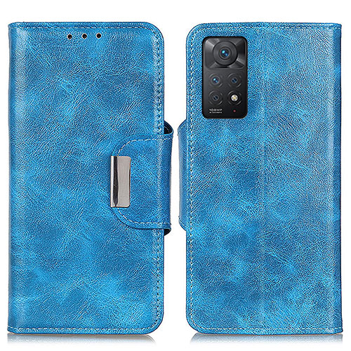 Leather Case Stands Flip Cover Holder N04P for Xiaomi Redmi Note 11 Pro 5G Sky Blue