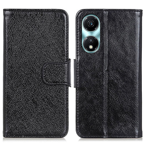 Leather Case Stands Flip Cover Holder N05P for Huawei Honor X5 Plus Black