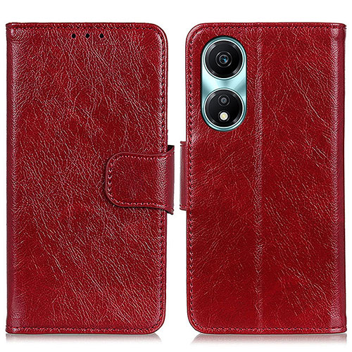 Leather Case Stands Flip Cover Holder N05P for Huawei Honor X5 Plus Red