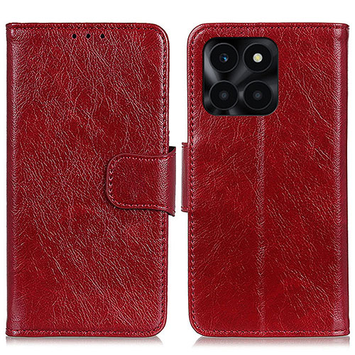 Leather Case Stands Flip Cover Holder N05P for Huawei Honor X6a Red