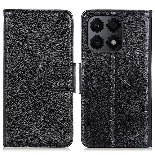 Leather Case Stands Flip Cover Holder N05P for Huawei Honor X8a 4G Black