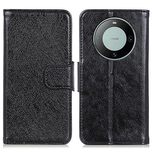 Leather Case Stands Flip Cover Holder N05P for Huawei Mate 60 Black