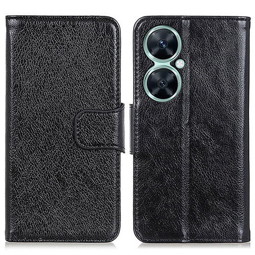 Leather Case Stands Flip Cover Holder N05P for Huawei Nova 11i Black