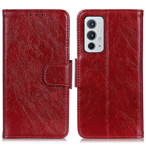 Leather Case Stands Flip Cover Holder N05P for OnePlus 9RT 5G Red