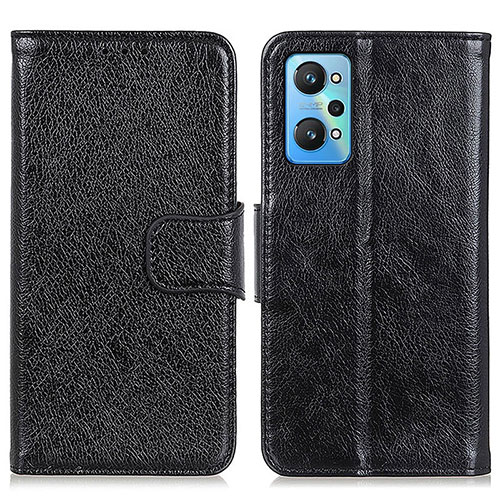 Leather Case Stands Flip Cover Holder N05P for Realme GT2 5G Black