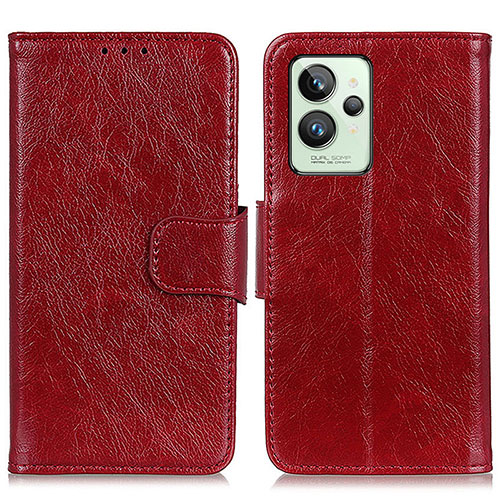 Leather Case Stands Flip Cover Holder N05P for Realme GT2 Pro 5G Red