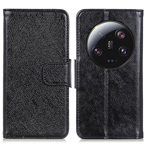 Leather Case Stands Flip Cover Holder N05P for Xiaomi Mi 13 Ultra 5G Black