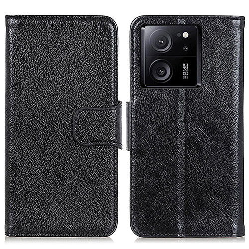 Leather Case Stands Flip Cover Holder N05P for Xiaomi Redmi K60 Ultra 5G Black