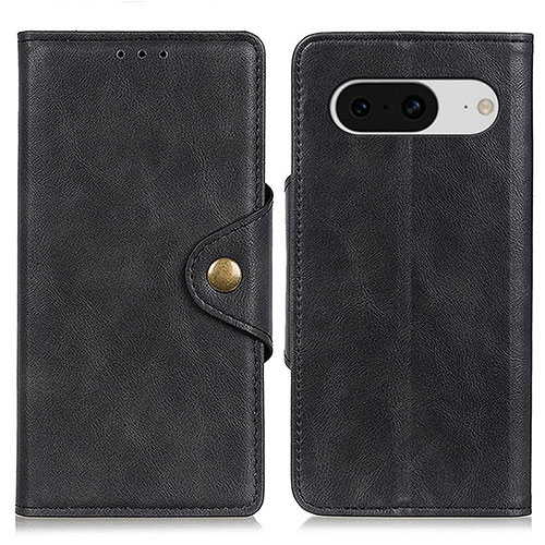 Leather Case Stands Flip Cover Holder N06P for Google Pixel 8 5G Black